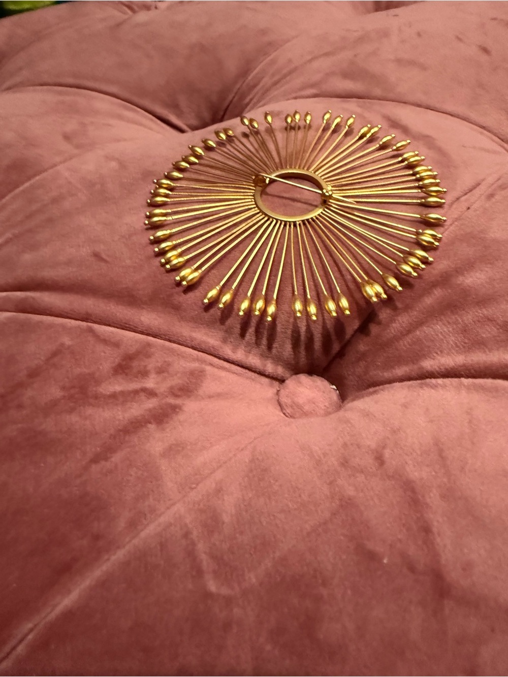 Golden Sunburst Brooch - Gold Tone Women's Jewelry